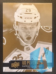 2021-22 Upper Deck Series 1 UD Portraits #P-27 Nathan MacKinnon Colorado